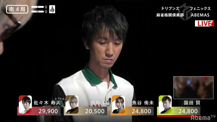 佐々木寿人が“光速トップ”で2連勝！「ようやく目が覚めてきた」と覚醒宣言／麻雀・大和証券Mリーグ