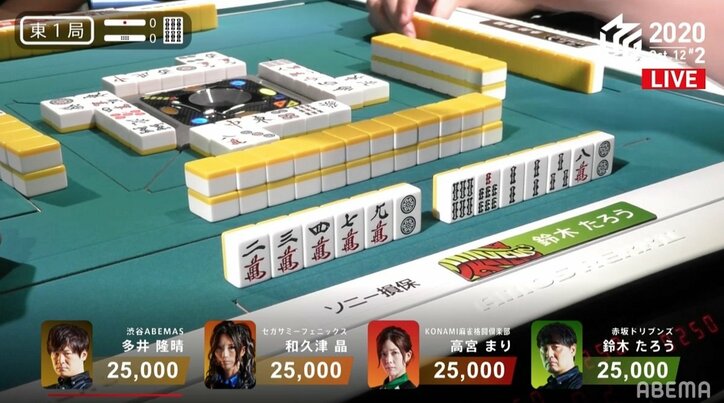 神には何が見えている!?ダマテン放銃回避&一発ツモの超プレーに視聴者大興奮「今のだけで酒飲める」/麻雀・Mリーグ
