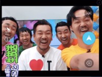 フジモン、アンガールズ、デニス　全員フジモンの顔にSNOWで変身