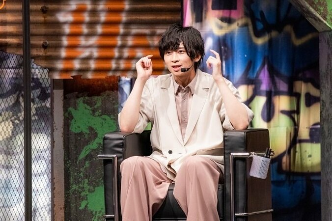 楽曲提供Creepy Nuts・R-指定からの「マジでラップ上手かった」 称賛コメントに岩崎諒太が歓喜！「HYPNOSISMIC on ABEMA」 “ボケたがり”なオオサカ・ディビジョンリーダー’Sが “白膠木 簓”の演技論＆笑いを熱く語る 4枚目