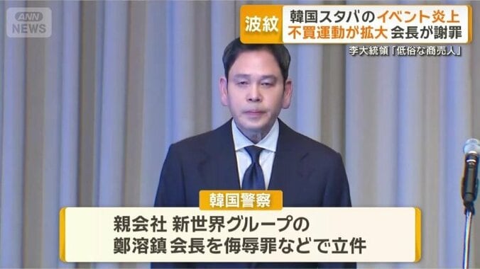 韓国警察　侮辱罪などで立件