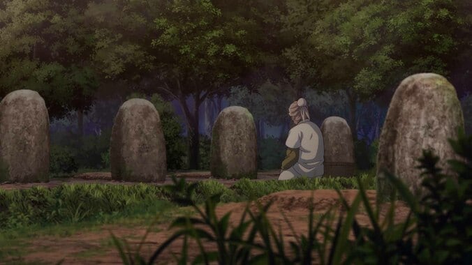 アニメ「薬屋のひとりごと」42話場面カット 深緑と墓