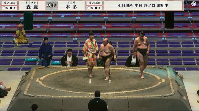 39歳“土俵の妖精”、24歳差190センチの巨漢を“電車道”！ 史上ワースト“41場所連続負け越し”記録に「待った」をかける激勝 4枚目