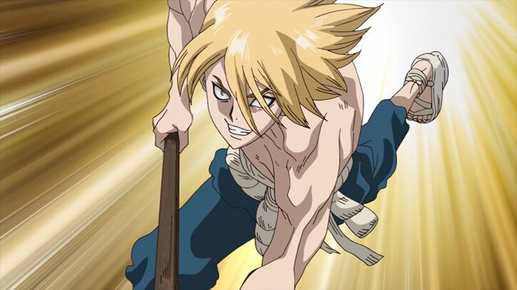 アニメ「Dr.STONE」第14話、金狼vsマグマの最強対決! 先行カット解禁
