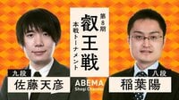 【中継】第8期 叡王戦 本戦トーナメント 佐藤天彦九段 対 稲葉陽八段