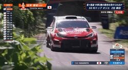 「あ、追いついちゃった」ラリージャパン、スローダウンする車に急接近であわや…激走の日本人、“阿吽の呼吸”で接触回避