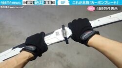「まるでSF映画！」鞘から引き抜かれた、ブルーの輝きを帯びた“カーボンブレード”に「少年中枢が刺激される一品」と反響