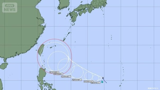 【更新中】熱帯低気圧が今後24時間以内に新たな台風26号になる見込み　気象庁が発表　来週にも沖縄接近の恐れ 3枚目