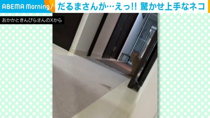 「だるまさんが転んだ」をするきんぴらくん