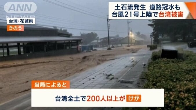 台湾全土で200人以上がけが