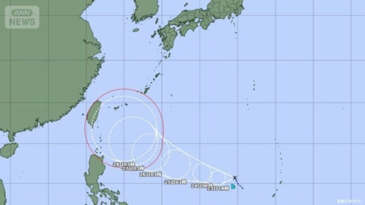 【更新中】熱帯低気圧が今後24時間以内に新たな台風26号になる見込み　気象庁が発表　来週にも沖縄接近の恐れ