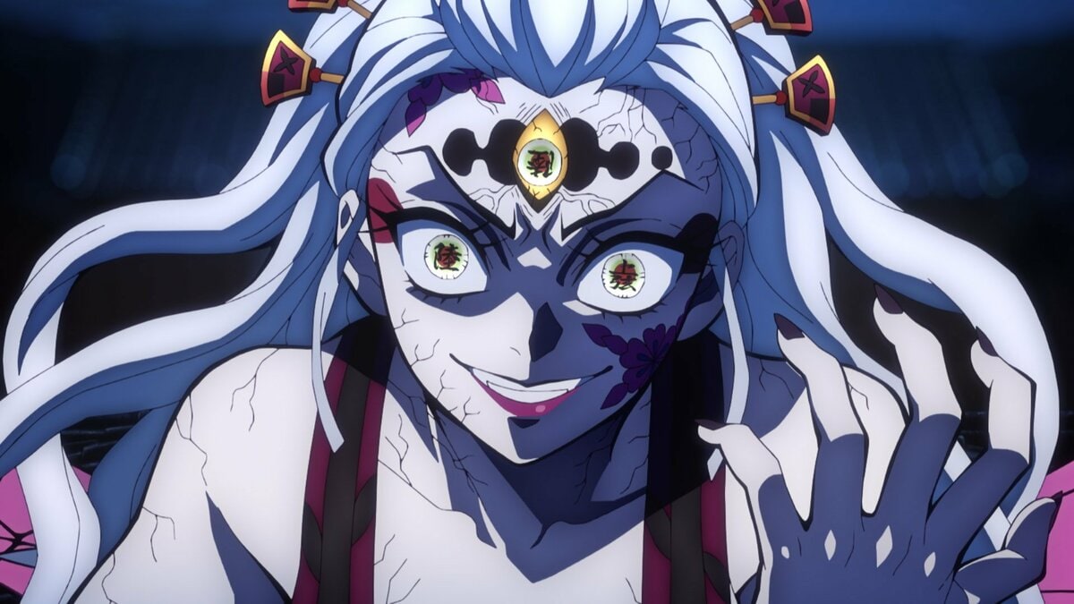 アニメ「『鬼滅の刃』遊郭編」三つ目の堕姫が迫力満点！「禍々しい姿も 