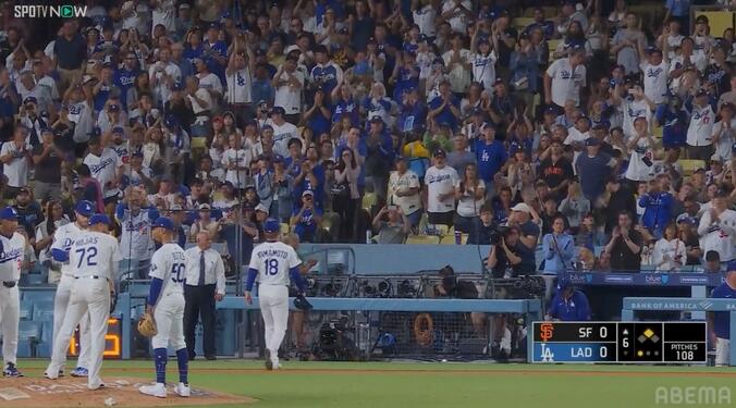 山本由伸の熱投直後に観客総立ち＆拍手喝采の“圧巻光景”