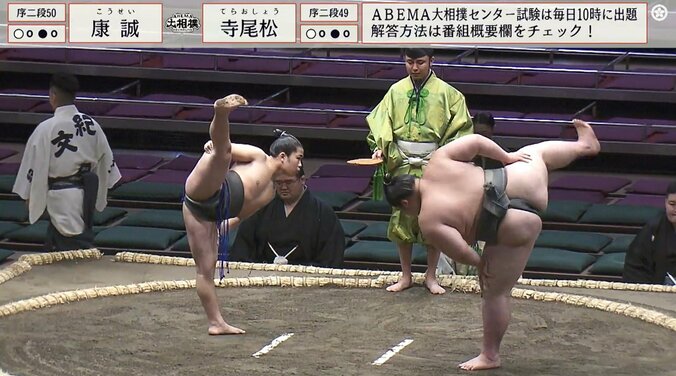 序二段五十枚目・康誠（秀ノ山）写真左