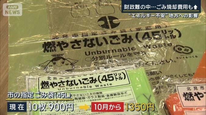 ごみ袋の値上げ