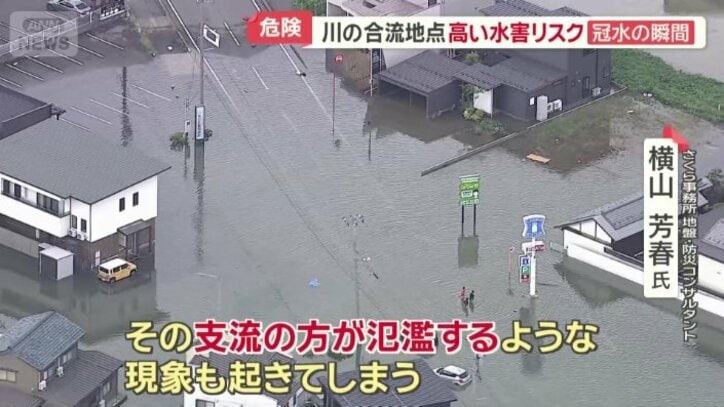 “2つの川の合流地点”