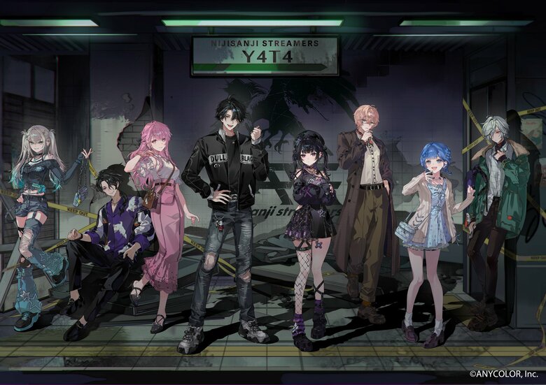 彩虹社全新Streamer团队“Y4T4”8名成员正式出道，4月21日起于Twitch与YouTube进行首次联合首播