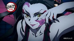 アニメ「鬼滅の刃』 遊郭編」舌なめずりする堕姫に反響「色気全開」「かっこよすぎ！」