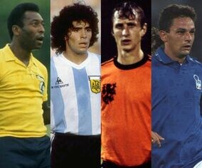 日本から唯一選出されたのは？ ペレ、マラドーナ、クライフ…W杯のレジェンド40人が集結したFIFAの超豪華“ポスター”が大反響！