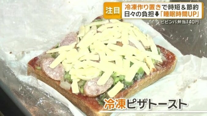 焼くだけの冷凍ピザトースト