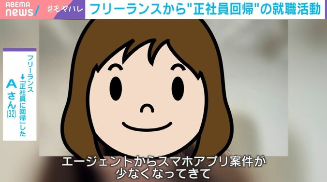 フリーランス→正社員に回帰したAさん（32）