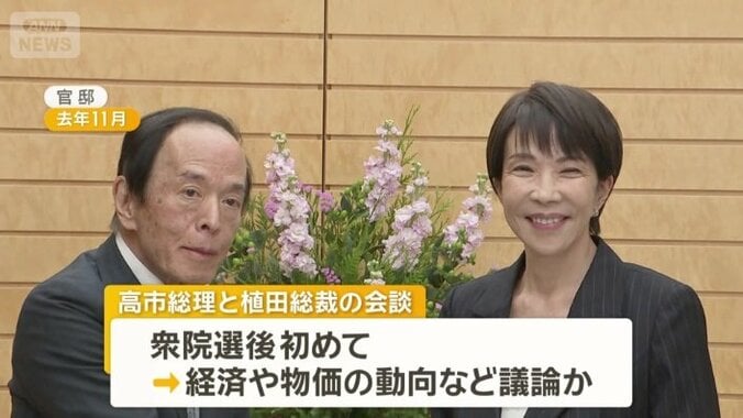 高市総理と植田総裁の会談