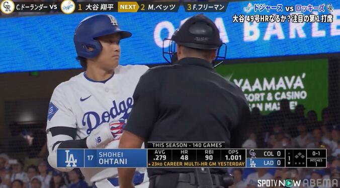 大谷翔平、打席に審判乱入の珍事で“ビックリ”