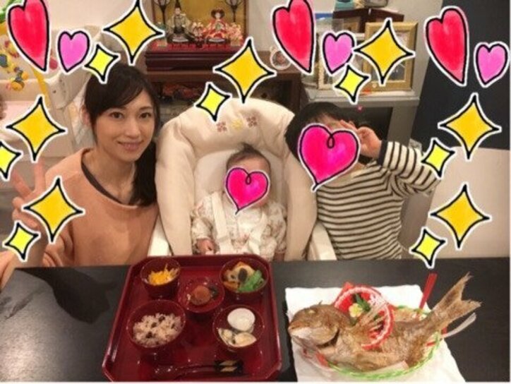 飯田圭織、娘のお食い初めの様子を報告「生後100日をかなり超えてしまいましたが」