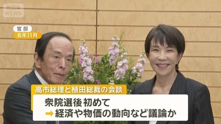 高市総理と植田総裁の会談