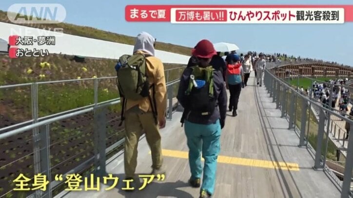全身登山ウェアに身を包んだ2人