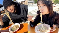 【映像】三浦翔平＆桐谷美玲 夫婦でラーメンデート!?