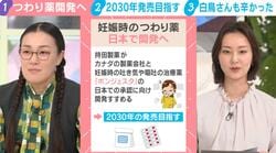 “つわり薬”日本でも開発へ…妊娠時の吐き気や嘔吐の治療薬「ボンジェスタ」産婦人科医が見解「すべての人が楽になる特効薬ではないが選択肢が増えることに期待」