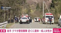 岩手 クマが警官襲撃 近くに遺体…成人女性か