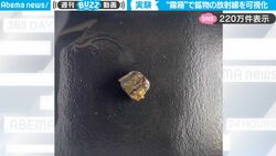 一体、これは何！？ 石から白い線が飛び出しては消える…放射線が可視化された驚きの実験映像に大反響！