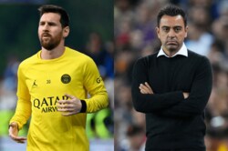 メッシのバルサ復帰の可能性は？　シャビ監督「話は宙に浮いているが、本人の意思次第」