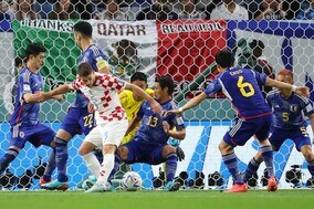 【クロアチア戦速報】セットプレーから前田が先制弾！ 日本、１－０で前半を折り返す【W杯ラウンド16】