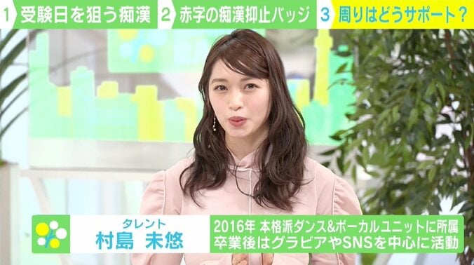 受験生狙った“痴漢予告”がSNSに 村島未悠「された方は一生の傷」、柴田阿弥「家庭で“こうなった時にこうする”という話し合いを」 1枚目