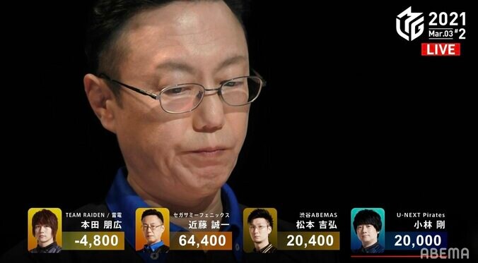 「もっと取り返したかった！」千両役者・近藤誠一、6万点トップも物足りず 今後の戦いは「勝ちまくるだけ」／麻雀・Mリーグ 1枚目