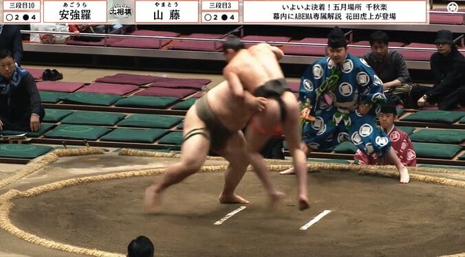 「折れてる?」体重2倍、83キロ差対決で細マッチョ力士に“異変” 苦悶の表情に心配の声相次ぐ 2枚目