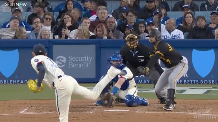 【映像】佐々木朗希、ベース手前で急速落下する“魔球”