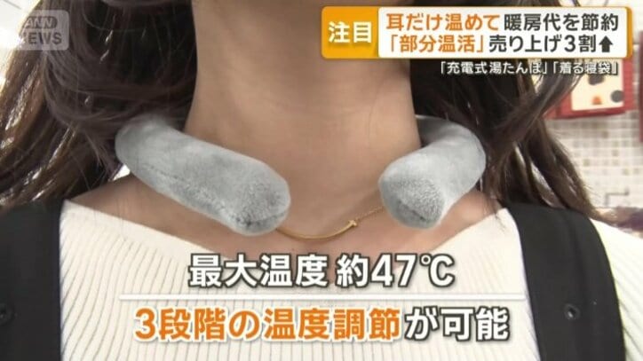 夏に流行「冷却リング」の冬仕様