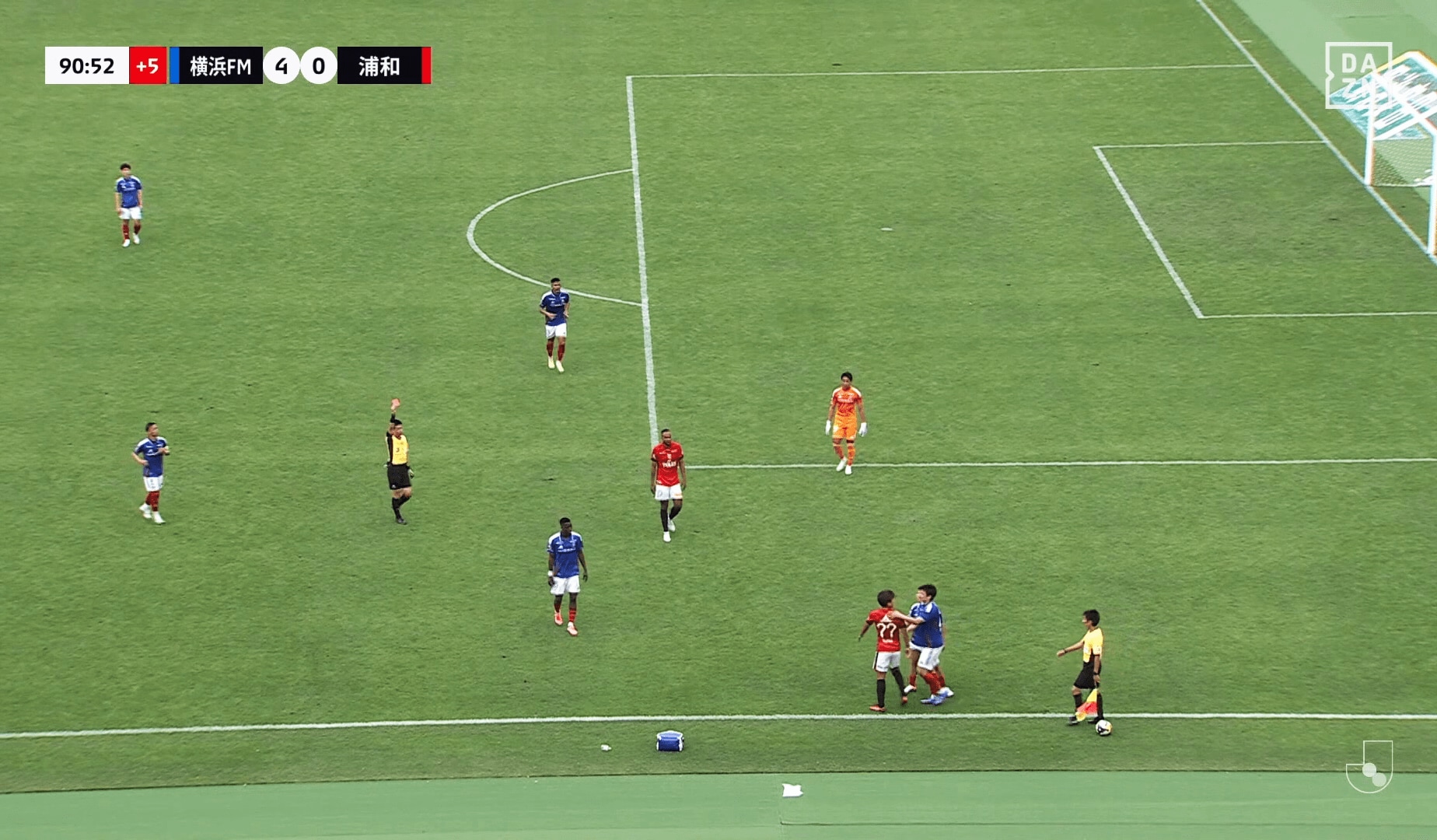 金子にはレッドカードが提示された