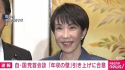 自・国党首会談「年収の壁」引き上げに合意