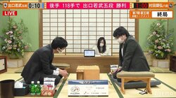 出口若武五段、村田顕弘六段下しベスト8 次局は名人挑戦者・斎藤慎太郎八段と対戦／将棋・叡王戦本戦T