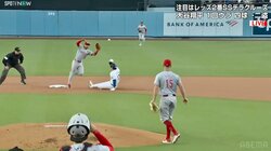 大谷翔平、牽制球直撃アクシデントも直後に“快速”盗塁　「やられたらやり返す」驚異の瞬間