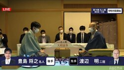 豊島将之名人、初防衛に王手か 渡辺明二冠がタイに戻すか 第4局開始／将棋・名人戦七番勝負