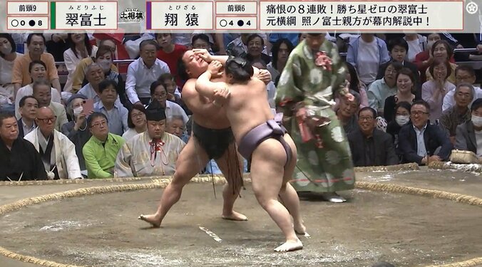 厳しい攻めを見せた翔猿