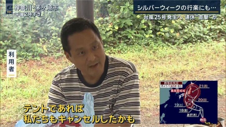 キャンプ場利用者