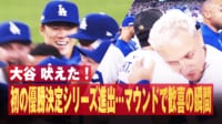 【映像】大谷 吠えた! 初の優勝決定シリーズ進出...マウンドで歓喜の瞬間 - MLBポストシーズン2024 - 