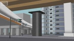 大阪市中心部に巨大パイプ　地中からせり上がる　現場周辺で一昨年から下水道工事